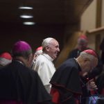 Pope Francis in the Synod Hall in the Vaitcan on Oct. 21, 2015. Credit: L'Osservatore Romano.